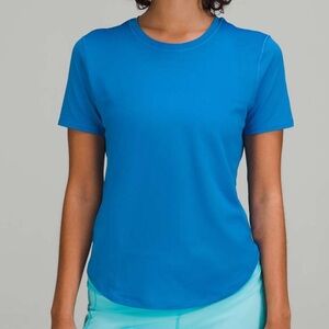 High-Neck Running and Training T-Shirt - Poolside